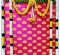 Back drop cloth gold Lotus design paint&flower select in options according
